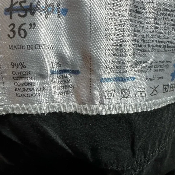 Ksubi Black/Grey skinny jeans, 36/32 - Picture 5 of 7